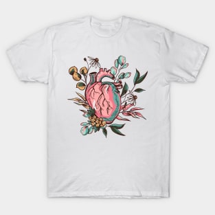 human heart flower illustration T-Shirt